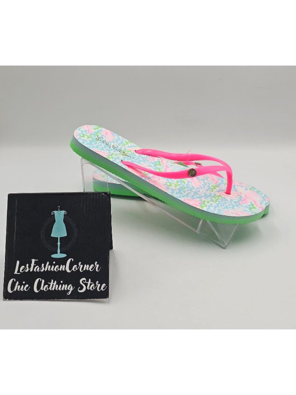 NWT Lilly Pulitzer Women's Multicolor Lobstah Roll Pool Flip-Flops Size 7/8 3751 - Picture 11 of 13